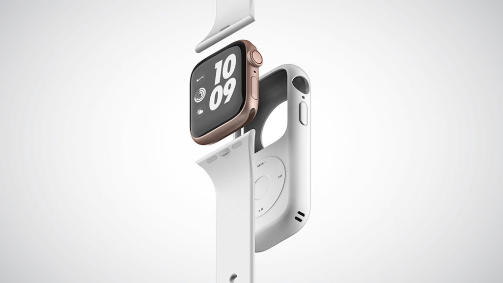 Toujours plus vintage : Caseology propose de donner à son Apple Watch une apparence d'iPod Nano // Source : Concept de Joyce Kang pour Caseology