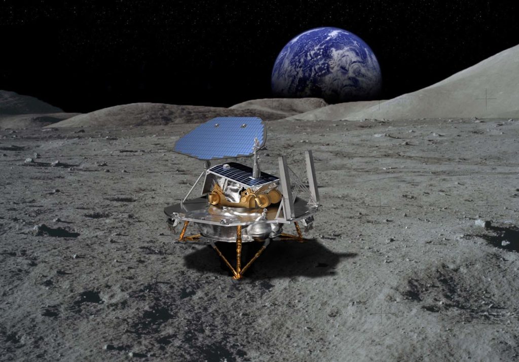 A Lockheed Martin lunar lander concept.  // Source: NASA