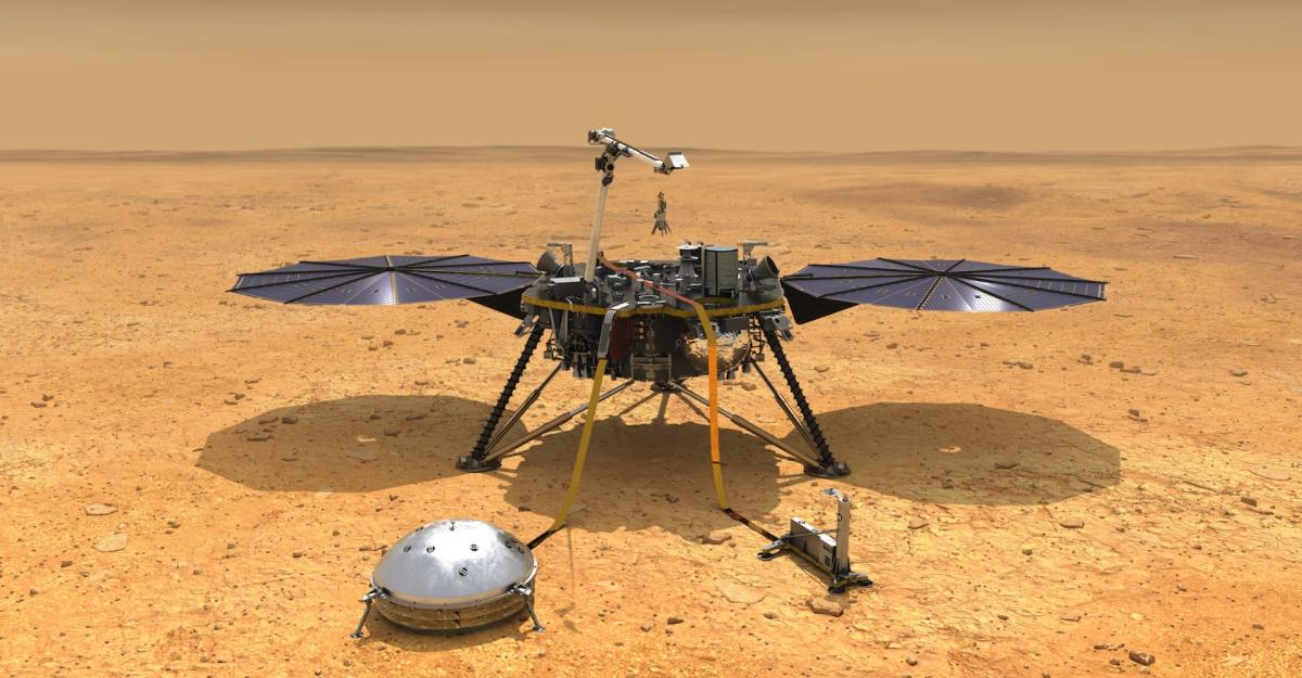 La Nasa personnifie la sonde InSight sur Twitter. // Source : NASA/JPL-Caltech (photo recadrée)