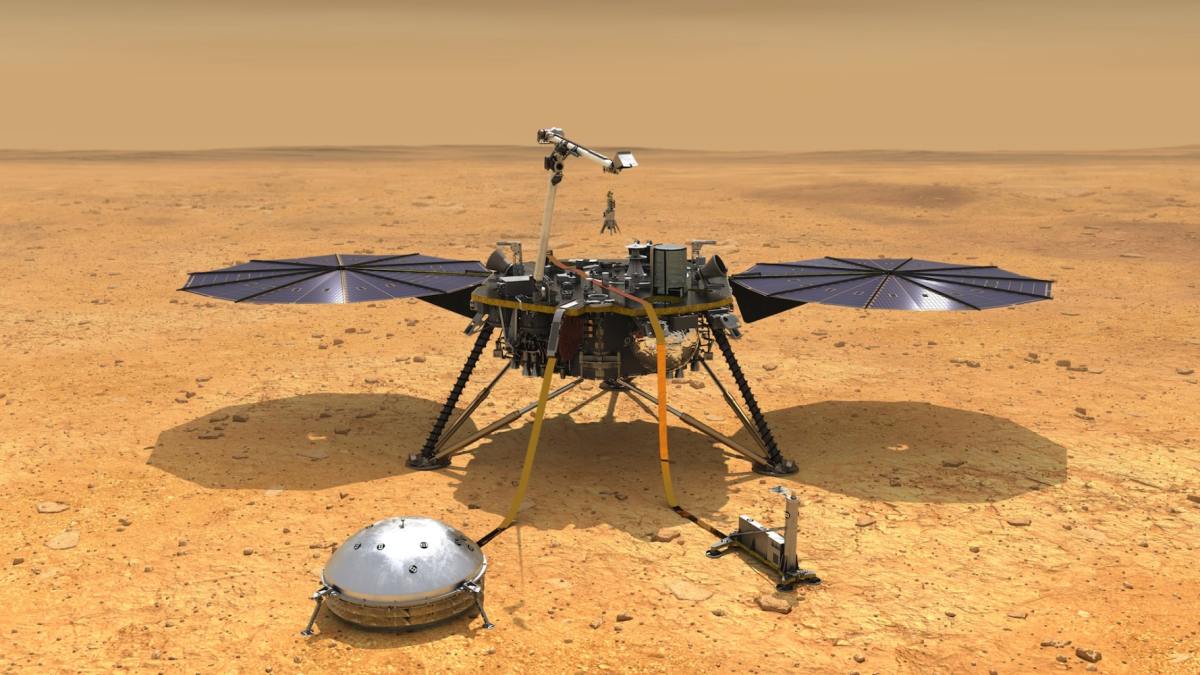 La Nasa personnifie la sonde InSight sur Twitter. // Source : NASA/JPL-Caltech (photo recadrée)