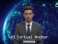 Le présentateur anglophone, enfin, l'IA anglophone. // Source : Capture d'écran YouTube / New China TV