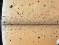 Les particules des anneaux de Saturne. // Source : Flickr/CC/Judy Schmidt (photo recadrée)