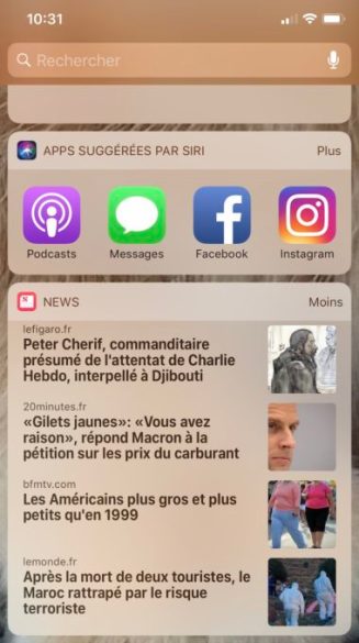 Capture d'écran Apple News le 21 décembre 2019