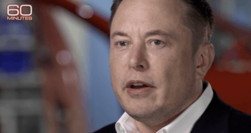 Elon Musk dans une interview pour 60 Minutes // Source : 60 Minutes (CBS)