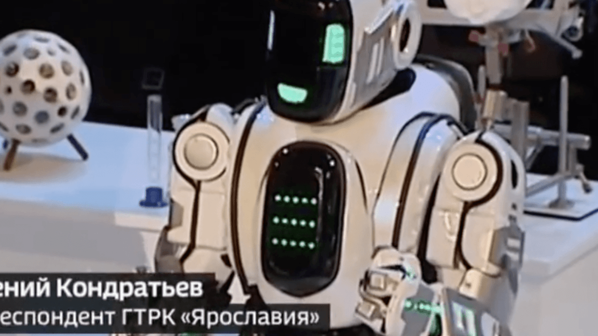 Boris le faux robot russe // Source : Russia 24 (YouTube)