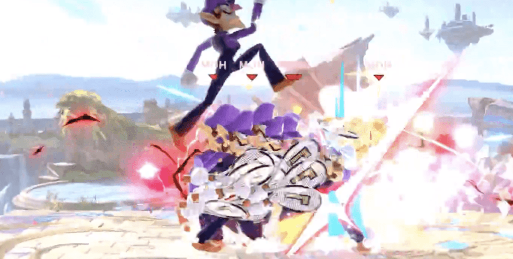 Bug Waluigi dans Super Smash Bros. Ultimate // Source : Capture YouTube du 18 décembre 2018