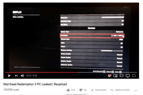 Red Dead Redemption 2 leak version PC // Source : Reupload Deleted Videos
