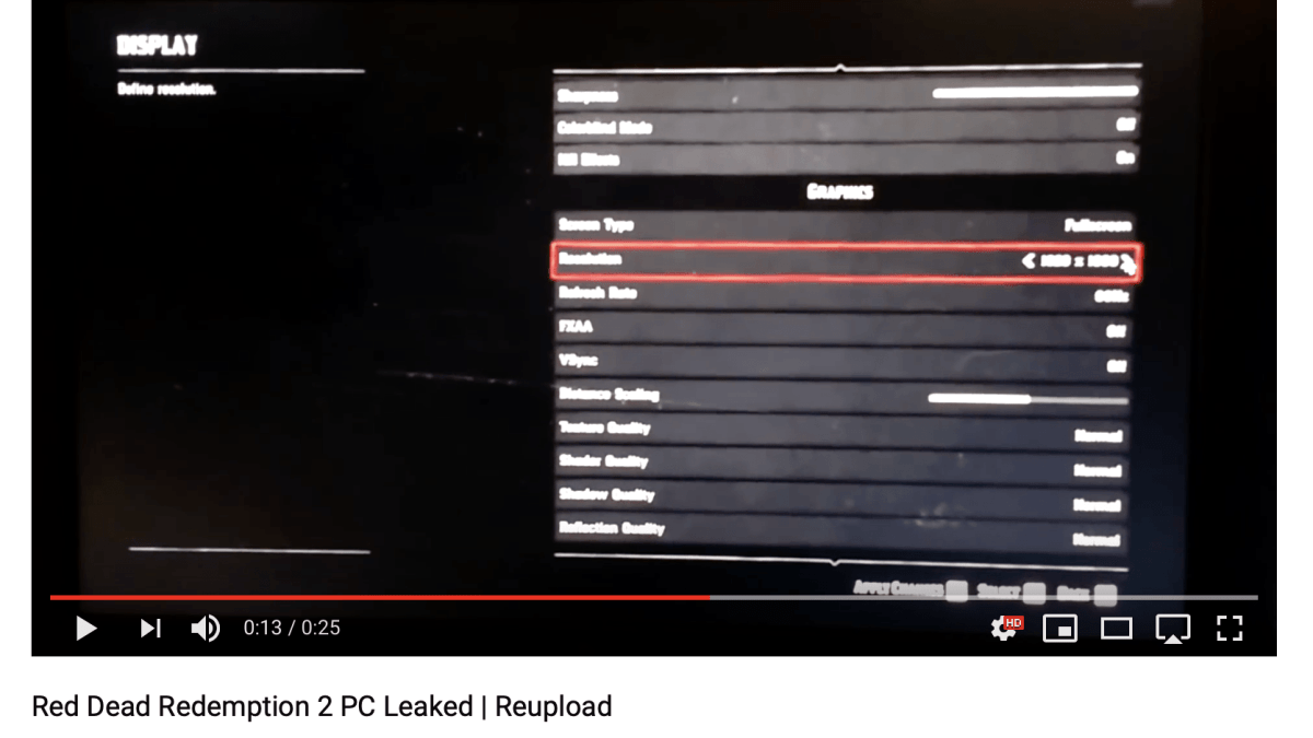 Red Dead Redemption 2 leak version PC // Source : Reupload Deleted Videos