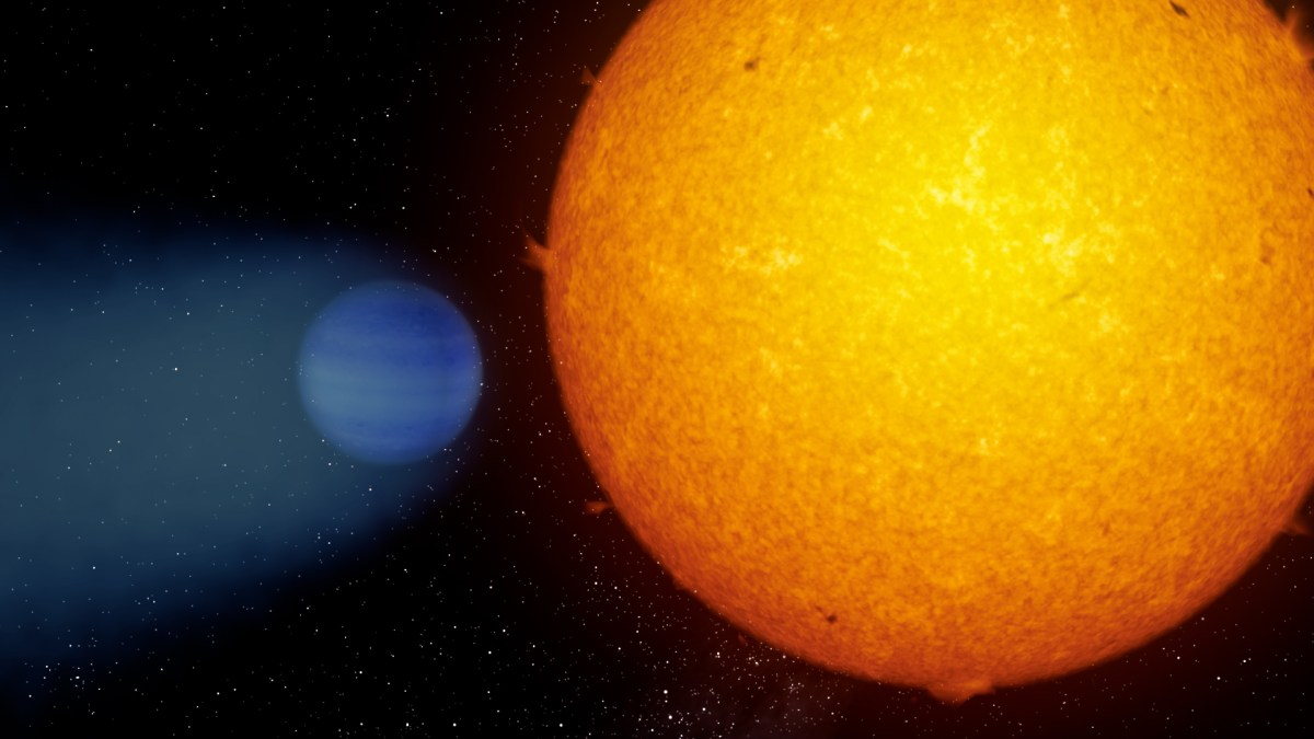 Cette exoplanète a une queue comme une comète. // Source : Gabriel Perez Diaz (IAC)