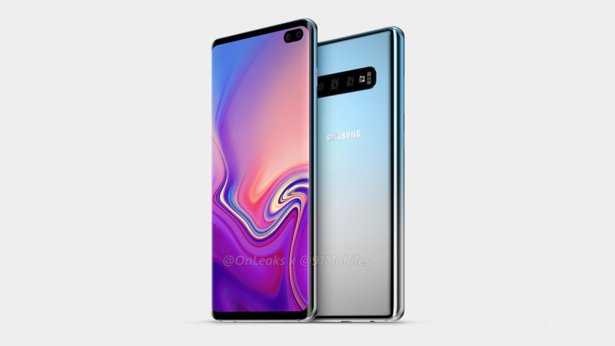 Rendu Samsung Galaxy S10+ // Source : 91Mobiles