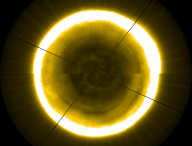 La première photo du pôle nord du Soleil. // Source : ESA/Royal Observatory of Belgium