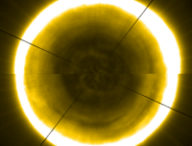 La première photo du pôle nord du Soleil. // Source : ESA/Royal Observatory of Belgium