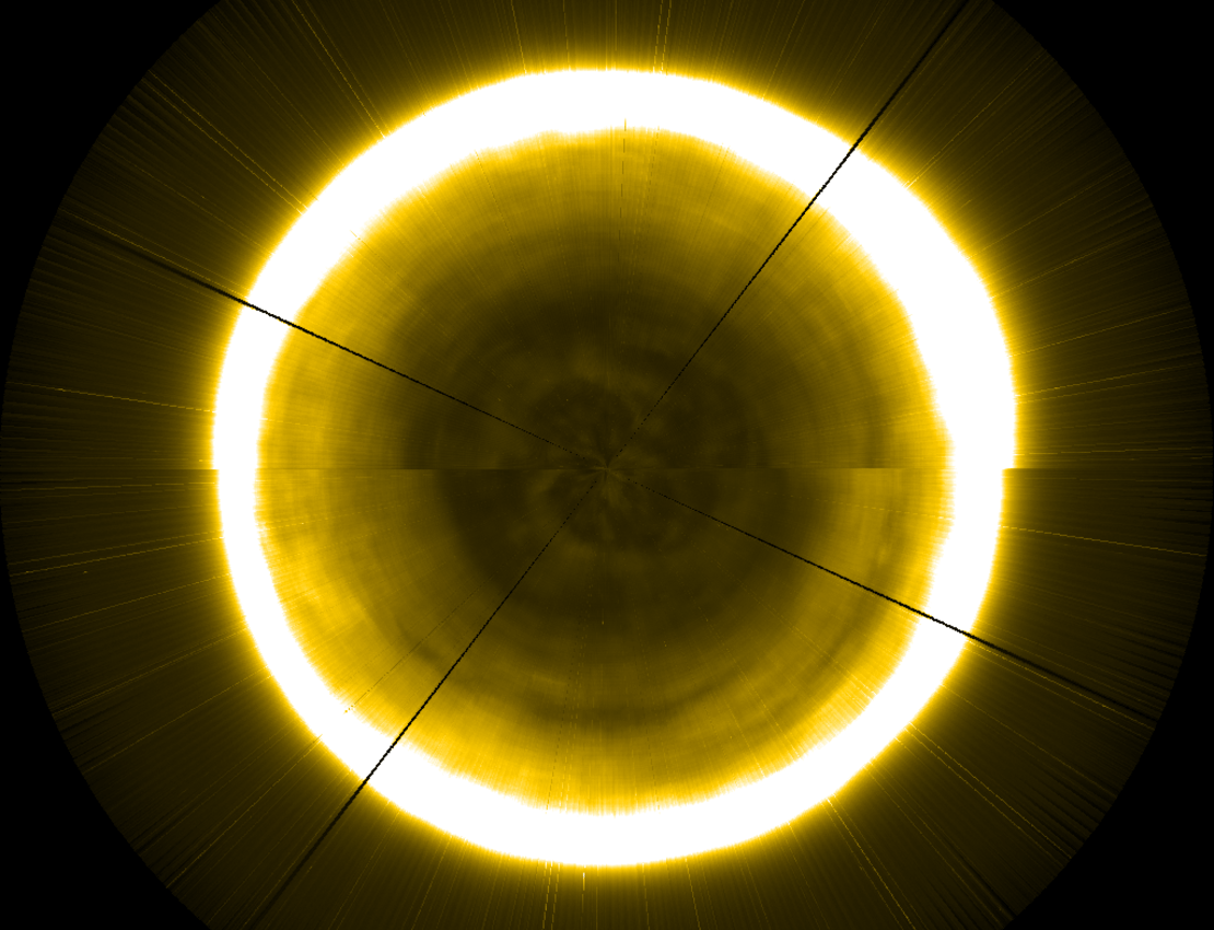 La première photo du pôle nord du Soleil. // Source : ESA/Royal Observatory of Belgium