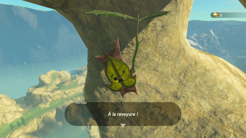 Capture d'écran d'un Korogu // Source : Zelda : Breath of the Wild Capture d'écran d'un Korogu // Source : Zelda : Breath of the Wild
