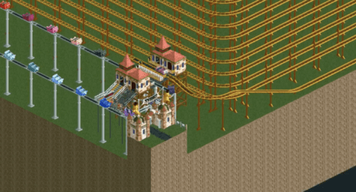 Roller Coaster Tycoon 2 // Source : Capture YouTube Marcel Vos