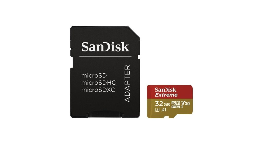 carte micro SD SanDisk 32 Go + adaptateur SD
