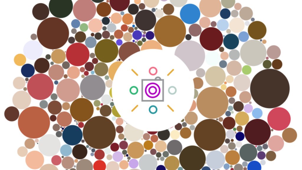 Les couleurs d'un feed Instagram, vu en infographie. // Source : Capture d'écran Year of Colour