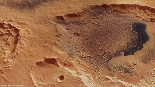 Le cratère Danielson sur Mars. // Source : ESA/DLR/FU Berlin