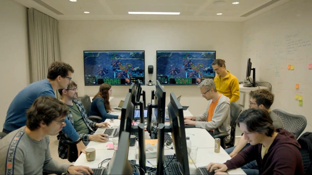 L'entraînement d'AlphaStar, en juin 2018 L'entraînement d'AlphaStar, en juin 2018