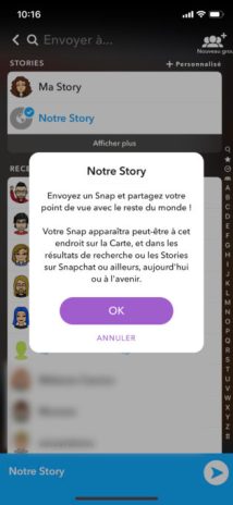 Capture de "Notre Story"