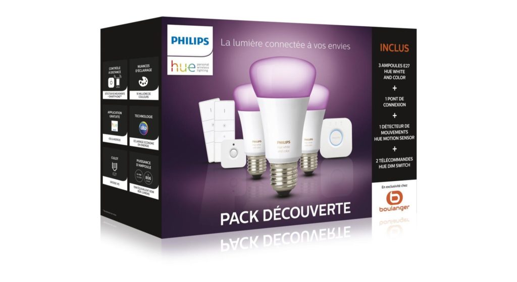 Pack Philips Hue 3 ampoules