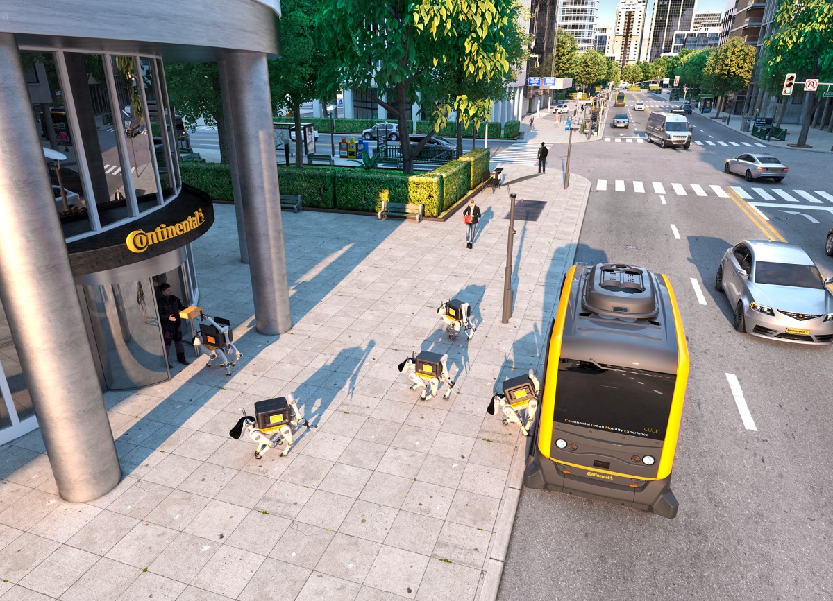 Robots livreurs par Continental // Source : Continental