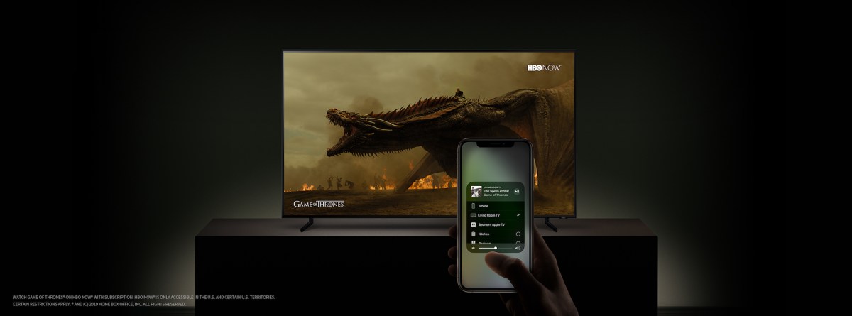 AirPlay 2 sur téléviseur Samsung // Source : Samsung