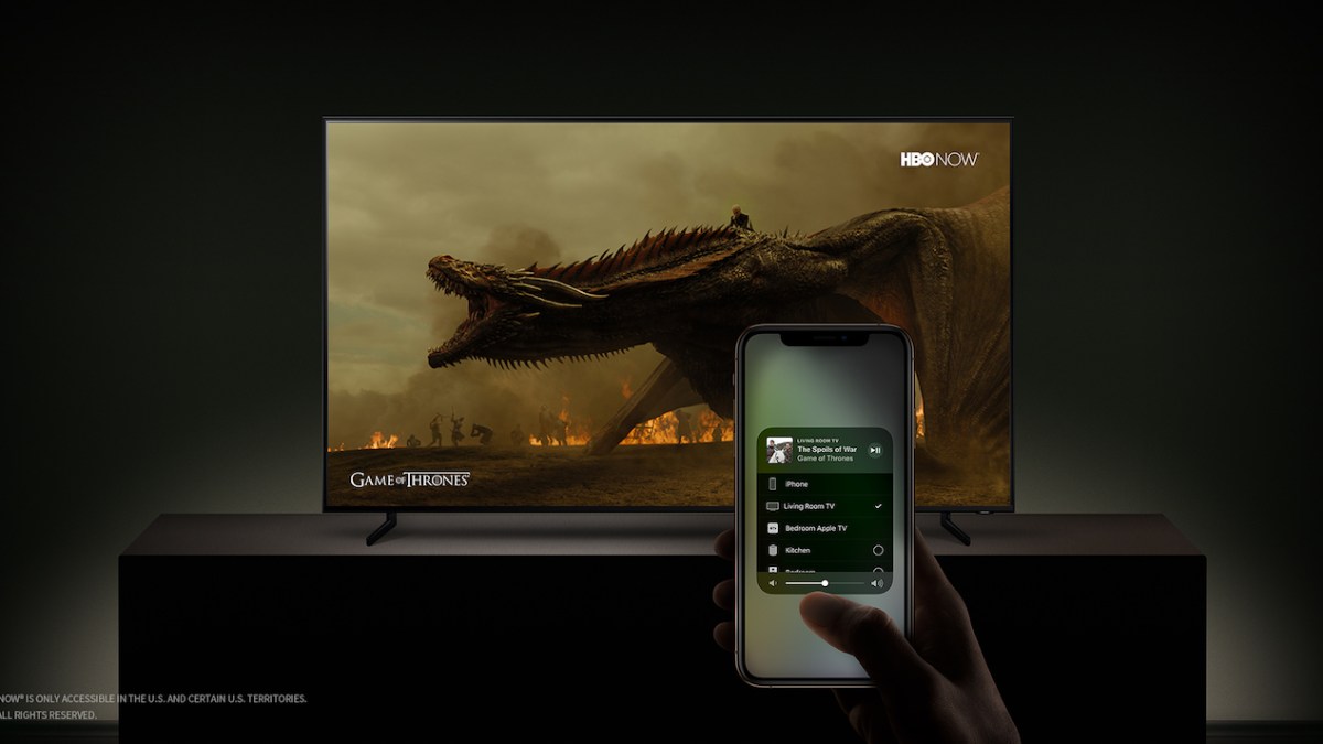 AirPlay 2 sur téléviseur Samsung // Source : Samsung