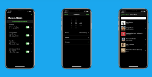 Capture de l'interface Spotify Alarm // Source : Will Said