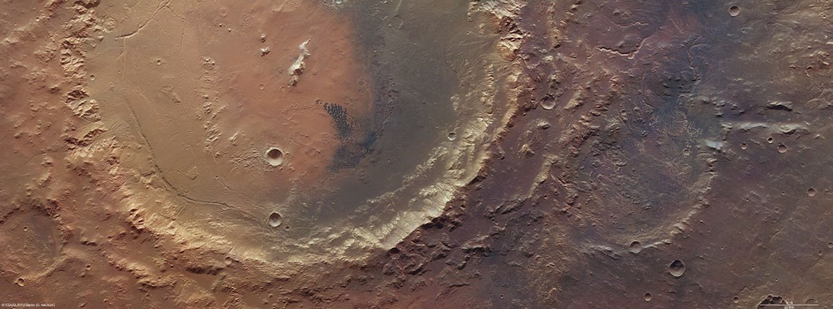 Une photo détaillant la surface de Mars. // Source : ESA/DLR/FU Berlin