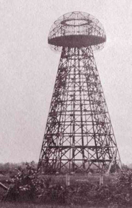 La tour de Tesla. // Source : Wikimedia/CC/Marc Seifer Archives (photo recadrée)