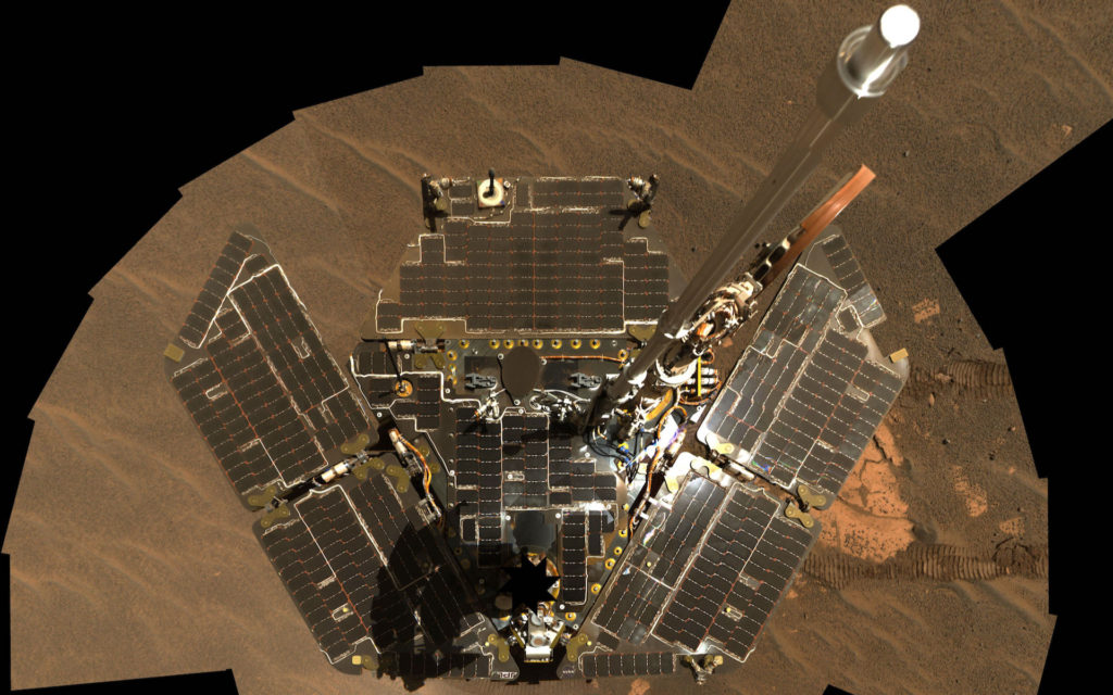 Le selfie d'Opportunity. // Source : NASA/JPL-Caltech/Cornell (photo recadrée)