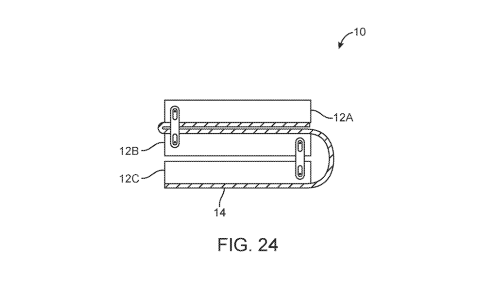 Apple smartphone pliable // Source : USPTO Apple smartphone pliable // Source : USPTO