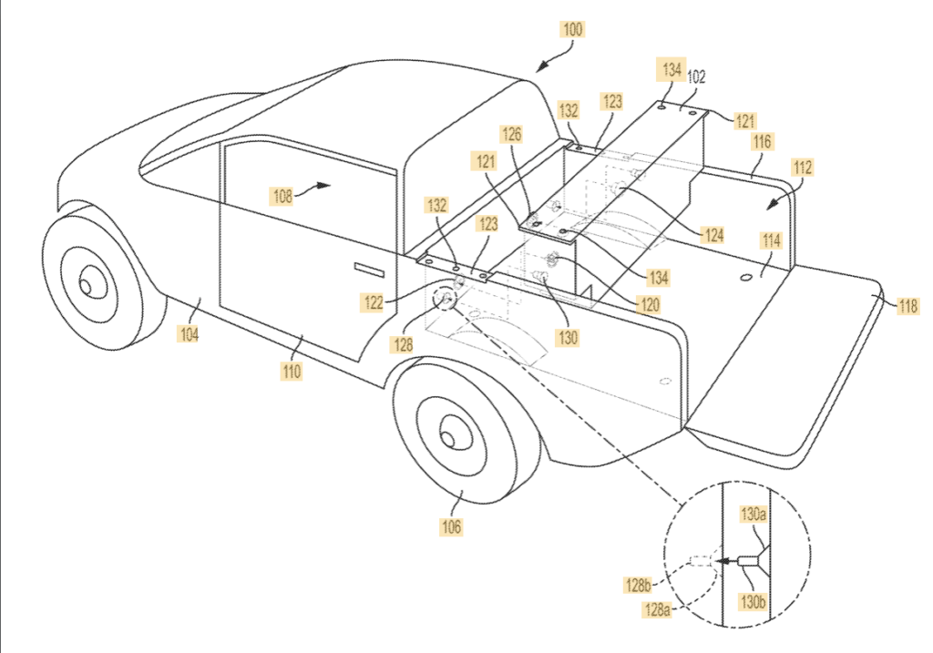 Rivian batterie amovible // Source : Rivian Rivian batterie amovible // Source : Rivian