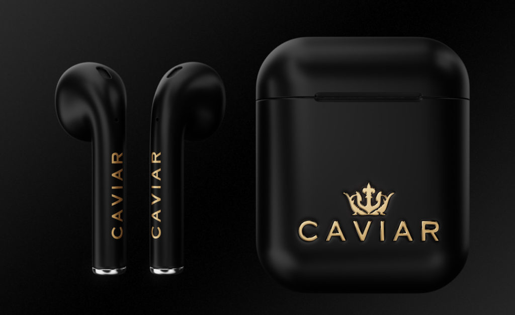 AirPods by Caviar (noir) // Source : Caviar