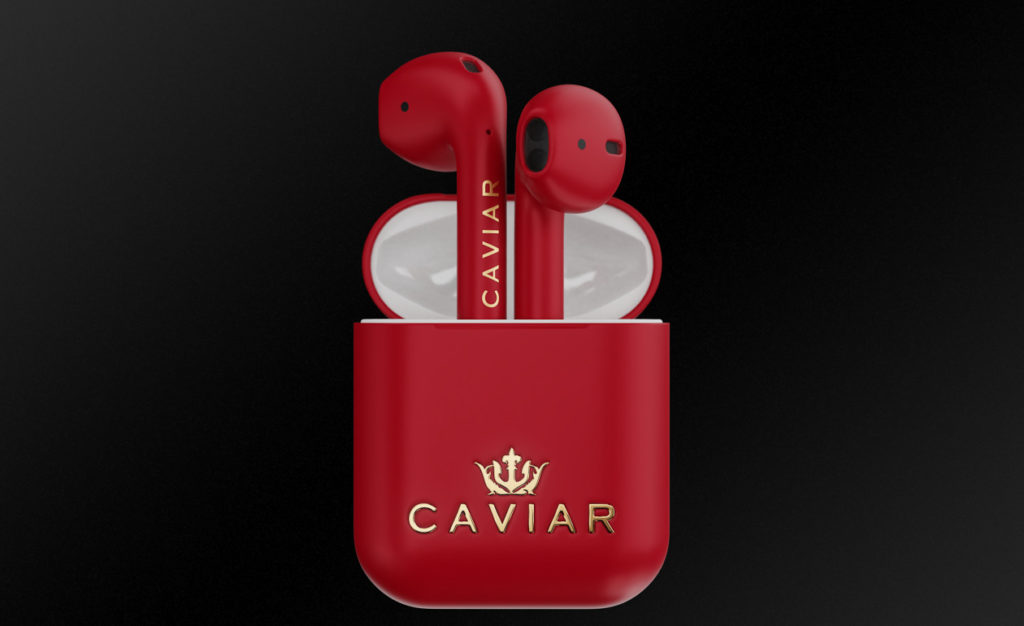 AirPods by Caviar (rouge) // Source : Caviar