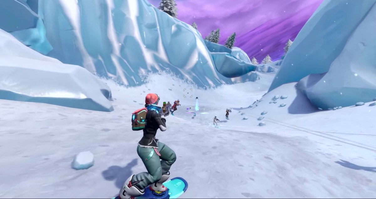 Capture d'écran du driftboard dans Fortnite // Source : YouTube/Fortnite