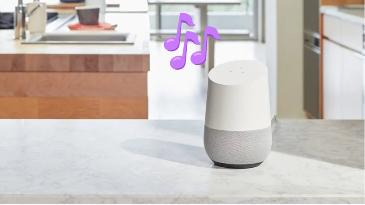 Un Google Home. // Source : Google / Montage Numerama