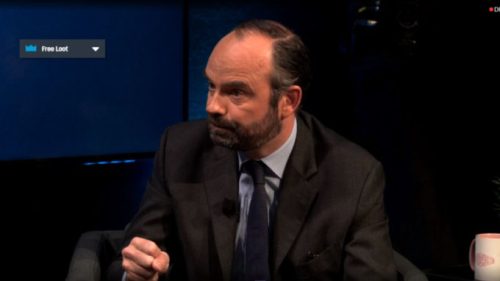 Édouard Philippe en plein débat. // Source : Capture d'écran Numerama