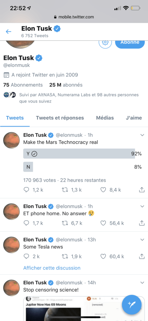 Elon Tusk // Source : Capture iOS Elon Tusk // Source : Capture iOS