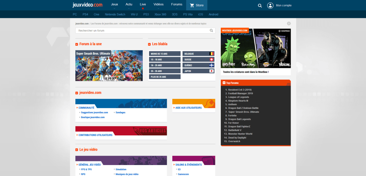 Le forum de JeuxVideo.com.