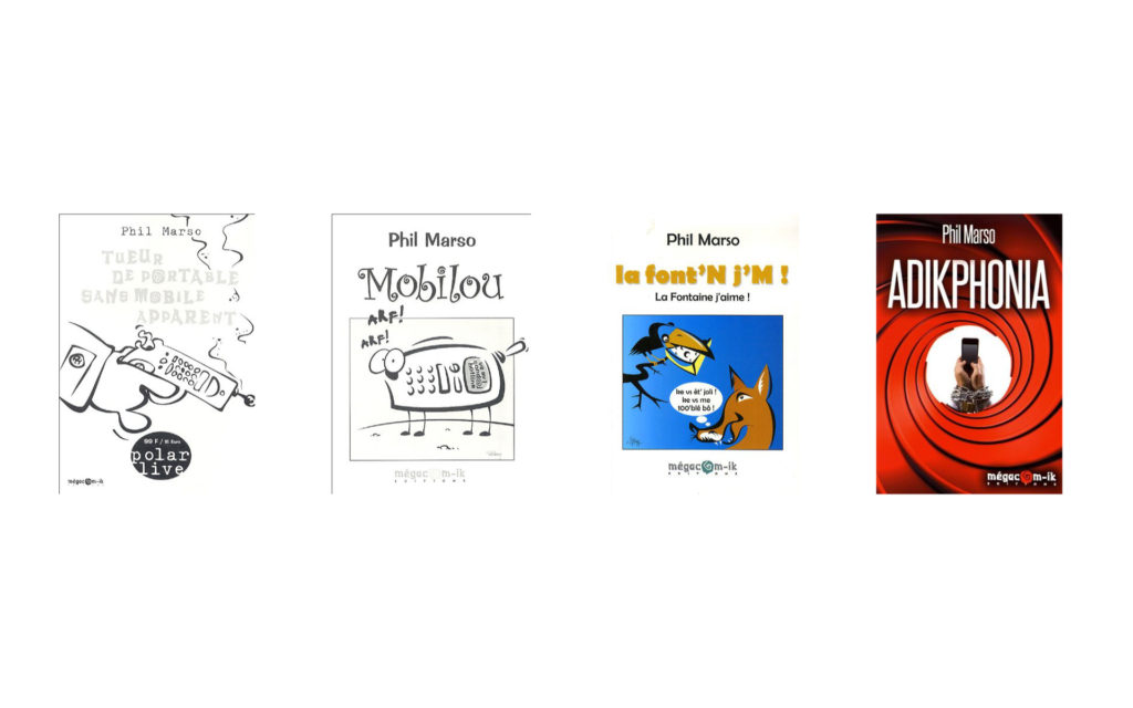 Books of the author dedicated to the mobile phone.  // Source: Amazon/Phil Marso