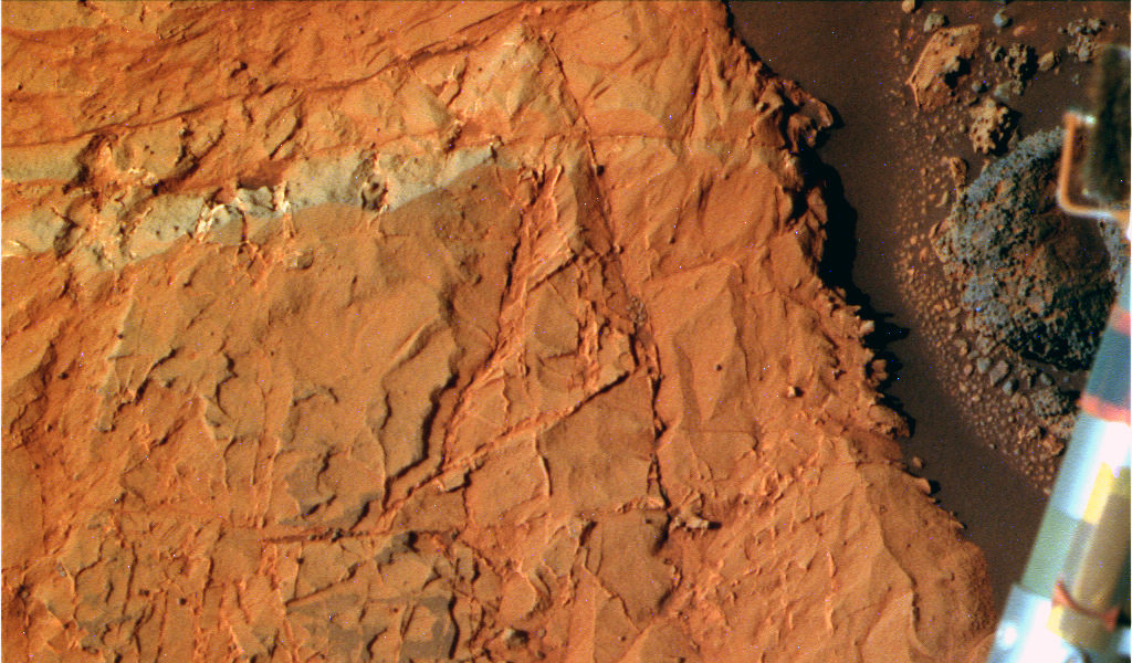 Une photo prise par Opportunity sur Mars. // Source : Flickr/CC/2di7 & titanio44 (photo recadrée)