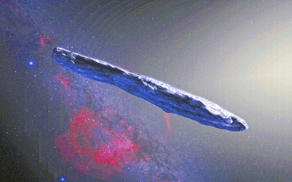 Oumuamua ne serait qu'un amas de débris. // Source : Flickr/CC/Stuart Rankin (photo recadrée)