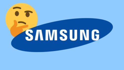 Le logo Samsung. // Source : Montage Numerama