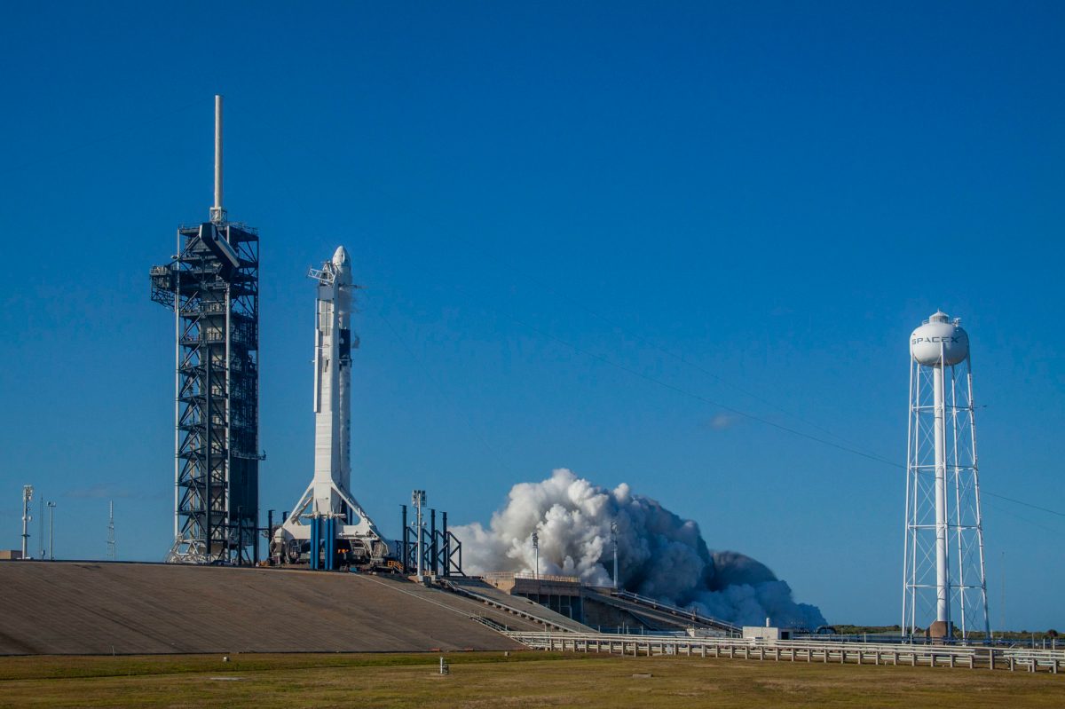 Mise à feu statique du vol Demo 1. // Source : SpaceX