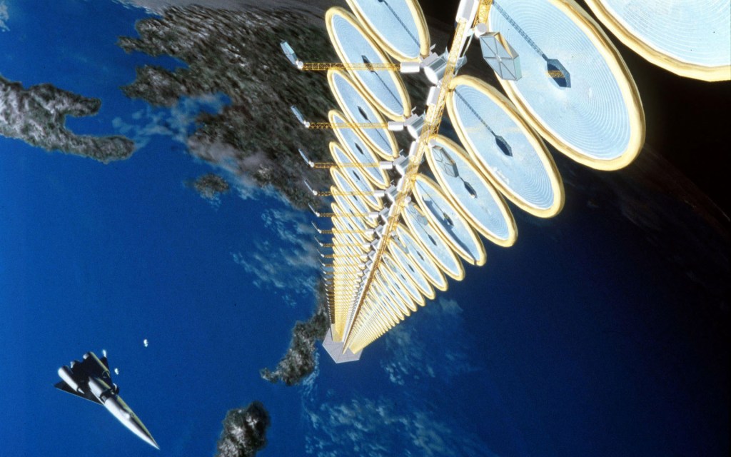 Une station solaire orbitale. // Source : Wikimedia/CC/Nasa (photo recadrée)