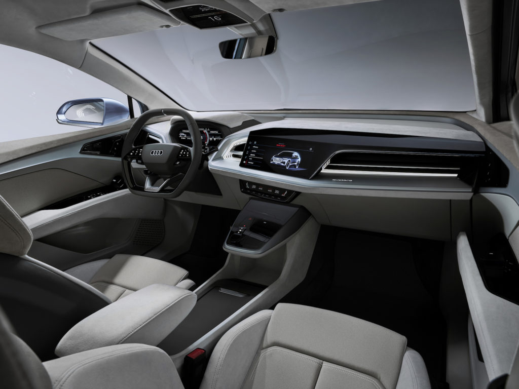 Habitacle Audi Q4 e-tron concept // Source : Audi Habitacle Audi Q4 e-tron concept // Source : Audi