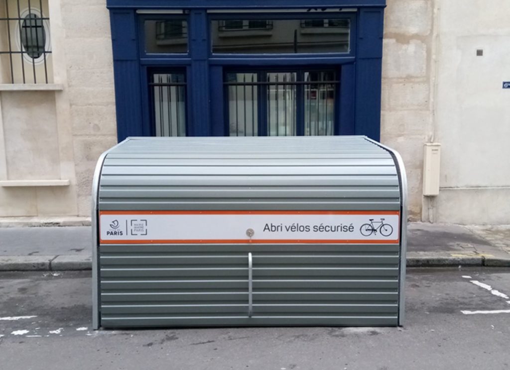 un des véloboxes installé dans le IVème arrondissement de Paris // Source : Abri Plus