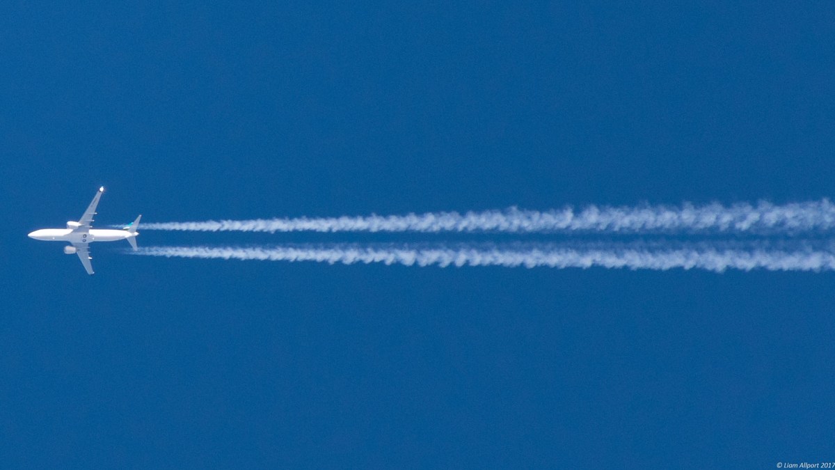 Un Boeing 737 MAX 8 en vol. // Source : Liam Allport